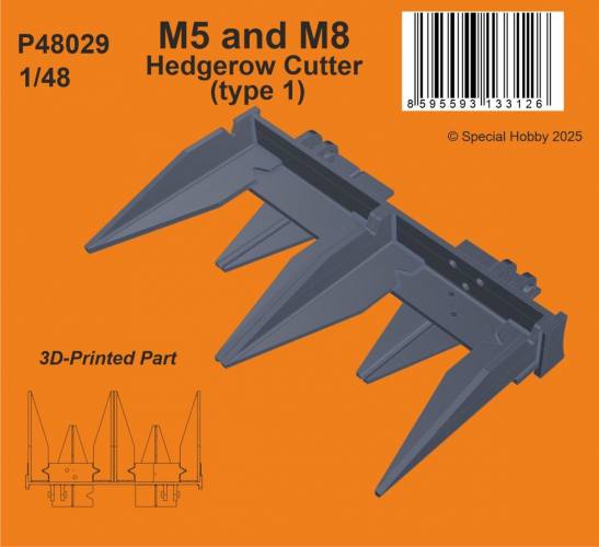 CMK 1/48 P48029 M5 AND M8 HEDGEROW CUTTER TYPE 1