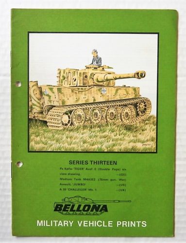 BELLONA VEHICLE PRINTS  SERIES 13 TIGER AUSF E/ M4A3E2 JUMBO/ A30 CHALLENGER MK.I