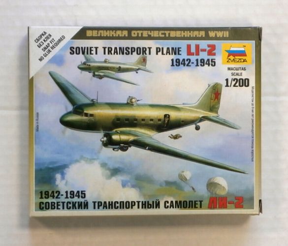 ZVEZDA 1/200 6140 SOVIET TRANSPORT PLANE LI-2 1942-1945