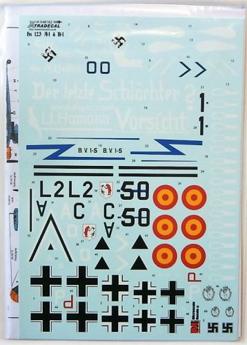 XTRADECAL 1/48 48182 HENSCHEL HS 123 A1 AND B1