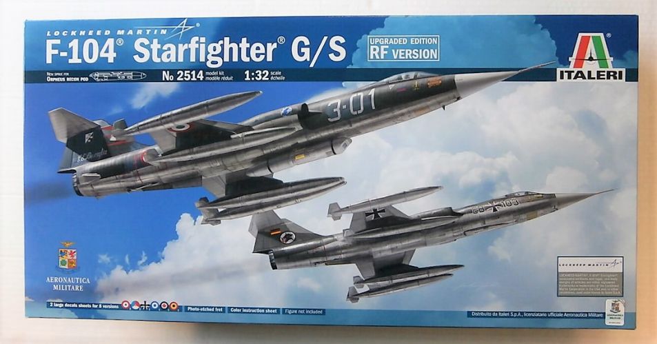 ITALERI 1/32 2514 F-104 STARFIGHTER G/S UPGRADED EDITION RF VERSION  UK SALE ONLY 