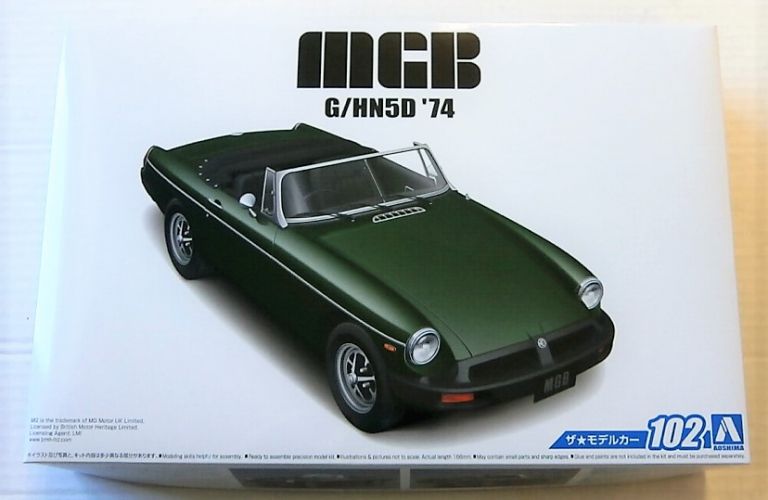 AOSHIMA 1/24 05686/06881 BLMC G/HN5D MG-B MK.3 1974