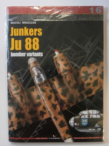 CHEAP BOOKS  ZB1830 TOPDRAWINGS NO 16 - JUNKERS Ju 88 BOMBER VARIANTS w/DECALS