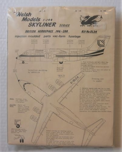 WELSH MODELS 1/144 SL34 BRITISH AEROSPACE 146-200