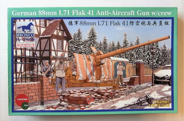 BRONCO 1/35 35067 GERMAN 88mm L71 FLAK 41 ANTI-AIRCRAFT GUN W/CREW