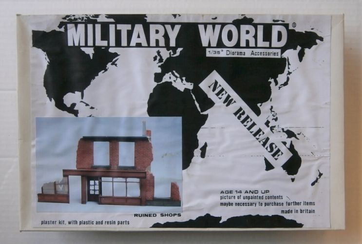 MILITARY WORLD 1/35 RUINED SHOPS  UK SALE ONLY 