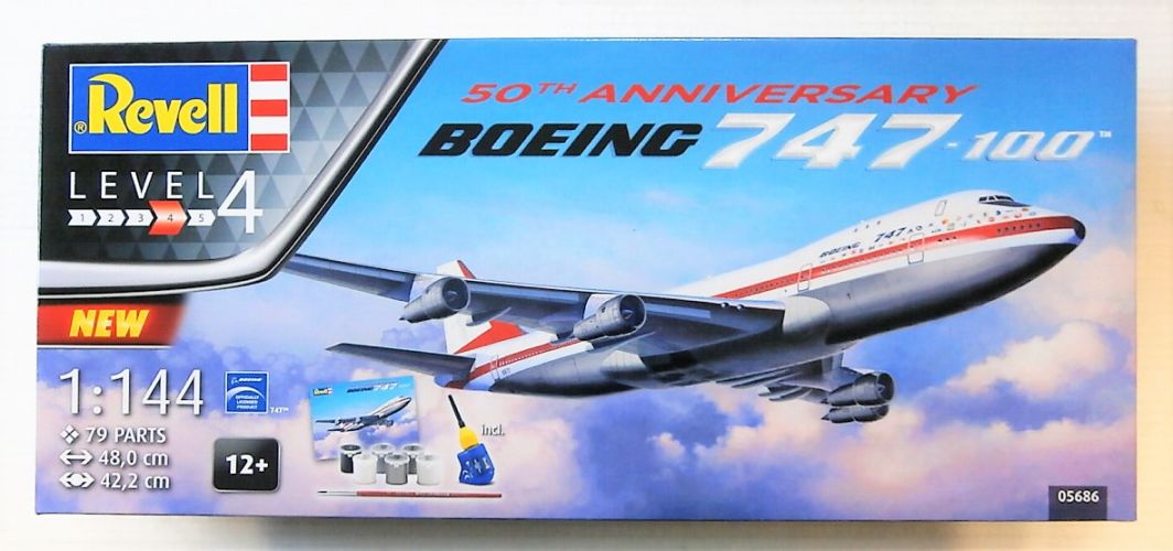 REVELL 1/144 05686 BOEING 747-100 75TH ANNIVERSARY