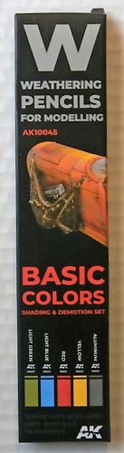 AK INTERACTIVE  10045 WEATHERING PENCILS SET - BASIC COLOURS