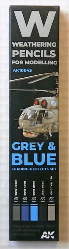 AK INTERACTIVE  10043 WEATHERING PENCILS SET - GREY AND BLUE