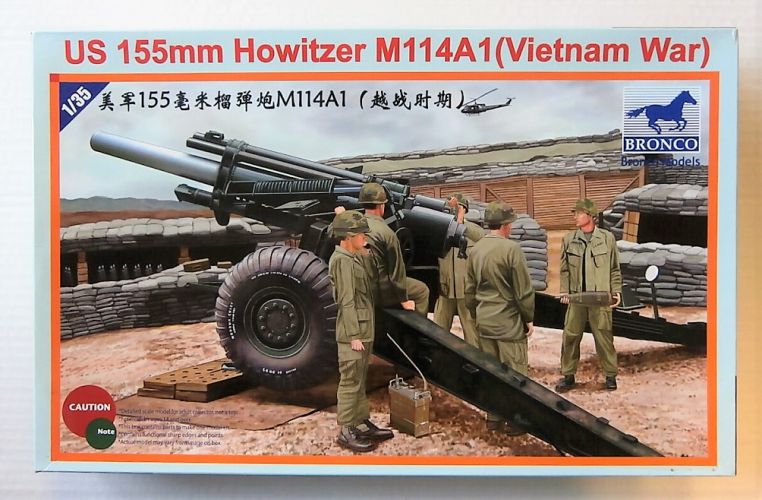 BRONCO 1/35 35102 US 155mm HOWITZER M114A1  VIETNAM WAR 