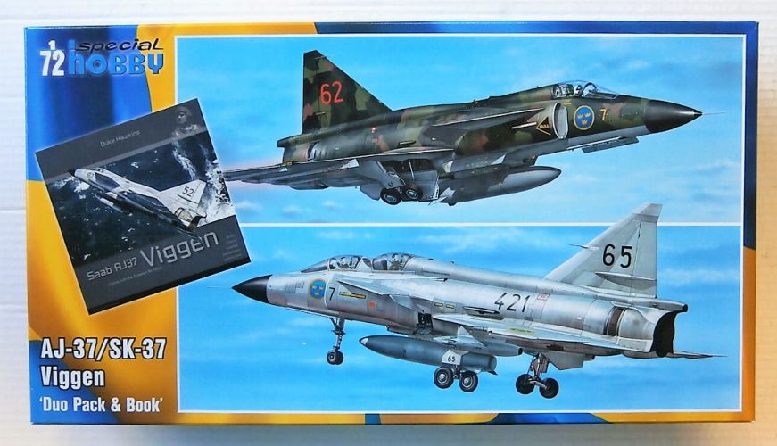 SPECIAL HOBBY 1/72 72411 AJ-37/ SK-37 VIGGEN - DUO PACK   BOOK