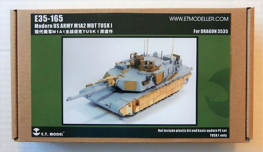 E.T. MODEL 1/35 E35-165 MODERN US ARMY M1A2 MBT TUSK I FOR DRAGON 3535