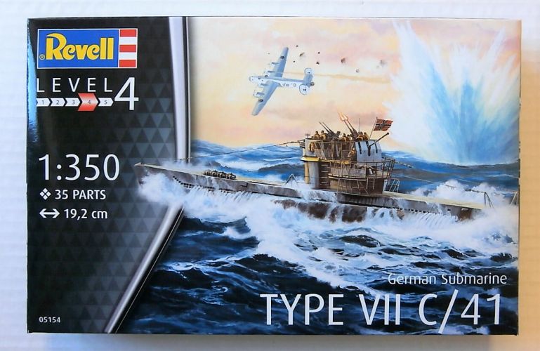 REVELL 1/350 05154 GERMAN SUBMARINE TYPE VII C/41