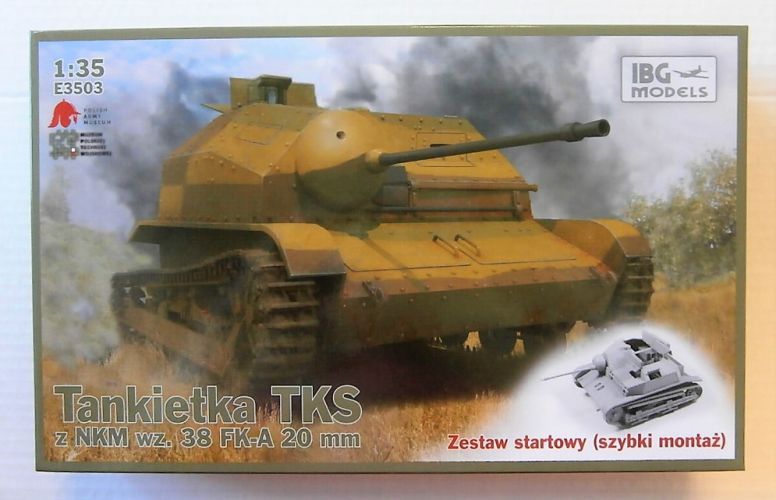 IBG MODELS 1/35 E3503 TANKIETKA TKS Z NKM WZ.38 FK-A 20mm 
