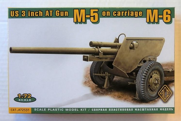 ACE 1/72 72531 M-5 US 3 INCH AT GUN ON CARRIAGE  LATE 