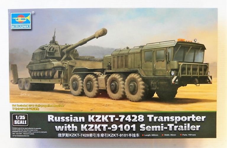 TRUMPETER 1/35 01039 RUSSIAN KZKT-7428 TRANSPORTER WITH KZKT-9101 SEMI-TRAILER  UK SALE ONLY 