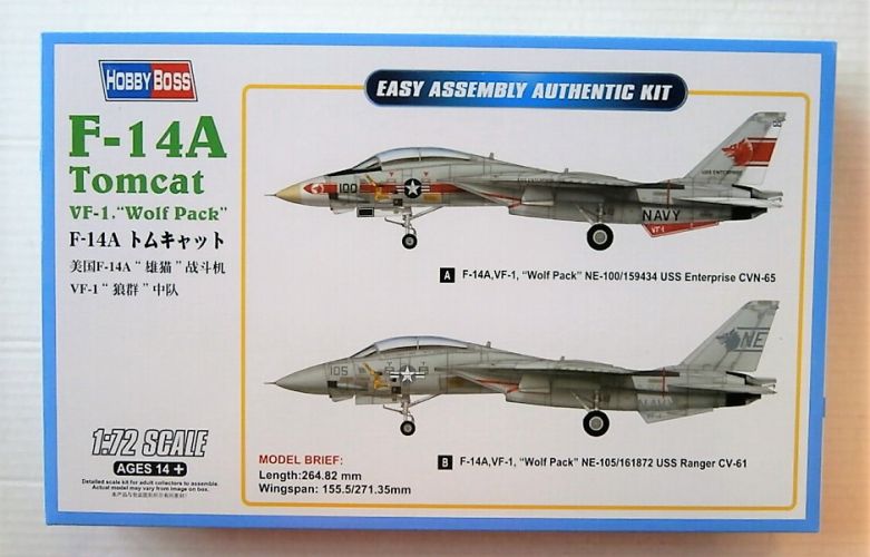 HOBBYBOSS 1/72 80279 F-14A TOMCAT VF-1 WOLFPACK