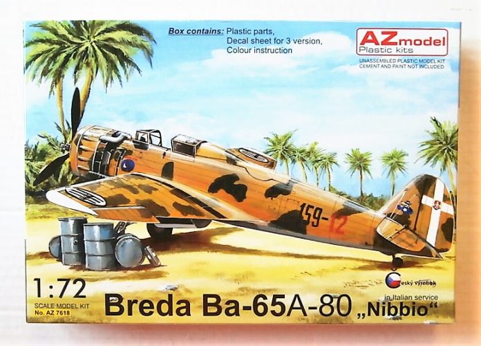 AZ MODEL 1/72 7618 BREDA BA-65 A-80 NIBBIO IN ITALIAN SERVICE