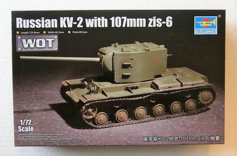 TRUMPETER 1/72 07162 RUSSIAN KV-2 WITH 107mm ZIS-6
