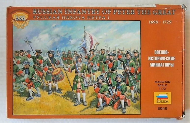 ZVEZDA 1/72 8049 RUSSIAN INFANTRY OF PETER THE GREAT 1698-1725
