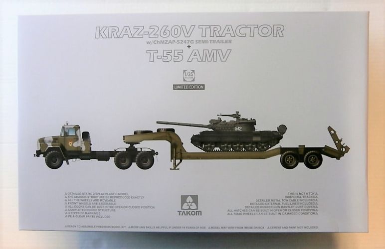 TAKOM 1/35 2095 KRAZ-260V TRACTOR W/ChMZAP-5247G SEMI TRAILER   T-55 AMV  UK SALE ONLY 
