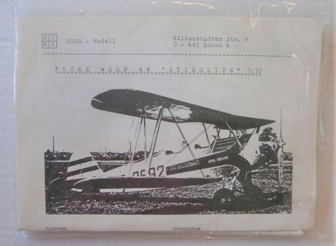HUMA 1/72 FOCKE WULF 44 STIEGLITZ BAGGED