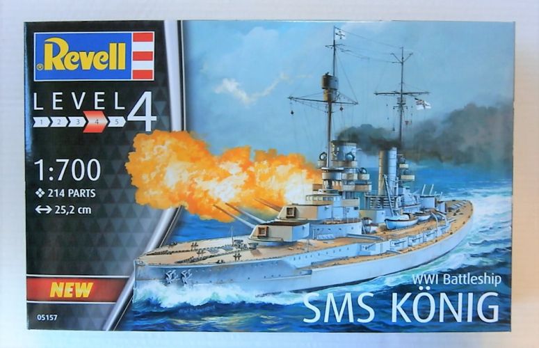 REVELL 1/700 05157 SMS KONIG WWI BATTLESHIP