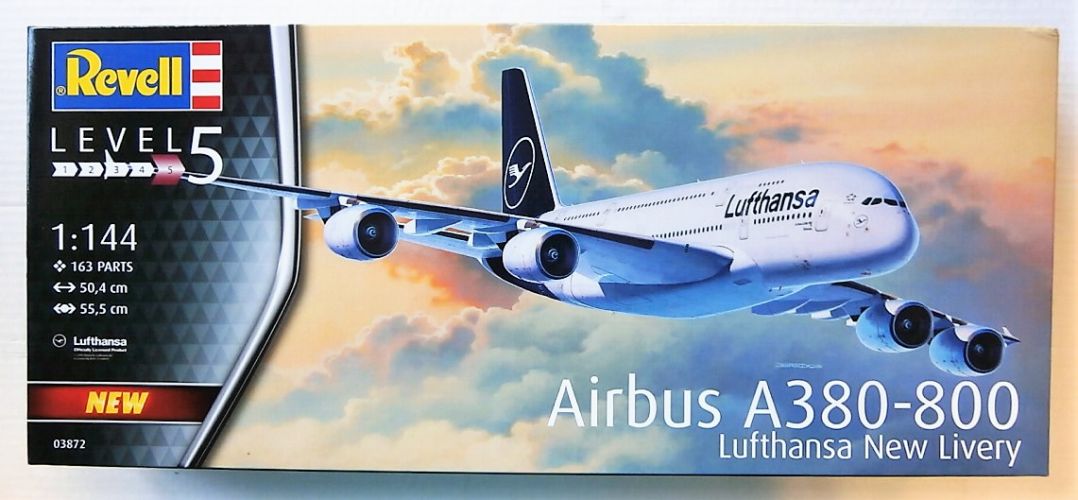 REVELL 1/144 03872 AIRBUS A380-800 LUFTHANSA NEW LIVERY