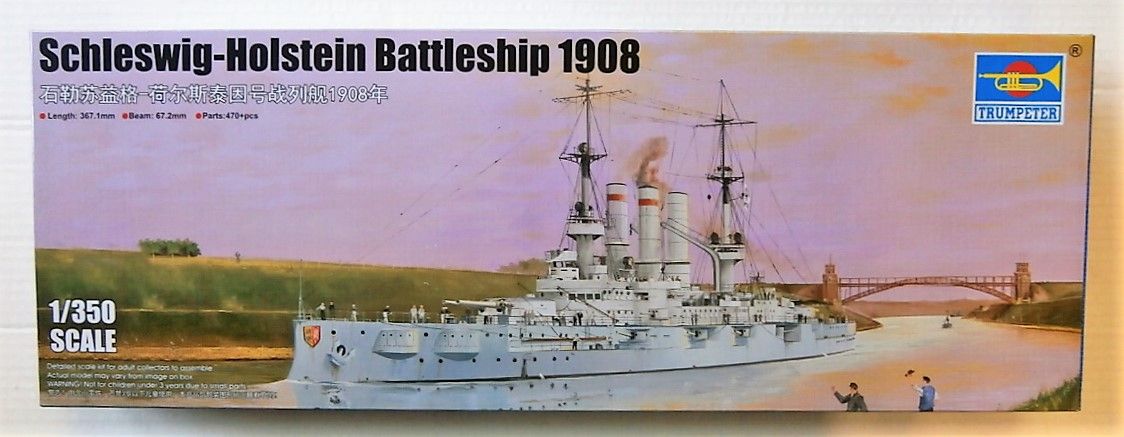 TRUMPETER 1/350 05355 SCHLESWIG-HOLSTEIN BATTLESHIP 1908