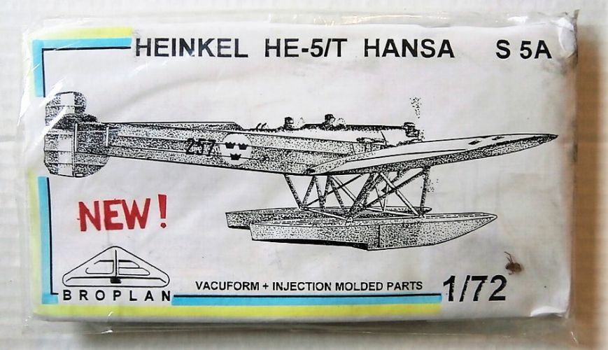 BROPLAN 1/72 HEINKEL HE-5/T HANSA S 5A