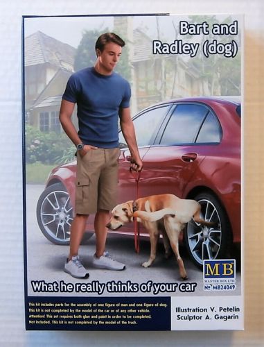 MASTERBOX 1/24 24049 BART AND RADLEY  DOG  WHAT HE REALLY THINKS OF YOUR CAR