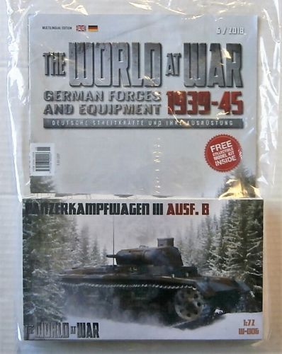 IBG MODELS WORLD AT WAR 1/72 W-006 PANZERKAMPFWAGEN III AUSF.B