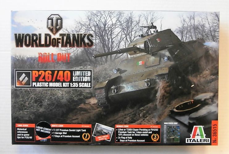 ITALERI 1/35 36515 WORLD OF TANKS ROLL OUT LIMITED EDITION P26/40