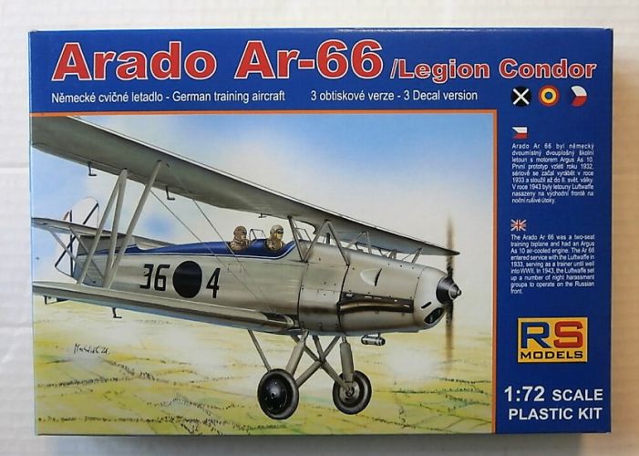 RS MODELS 1/72 92060 ARADO Ar-66/LEGION CONDOR