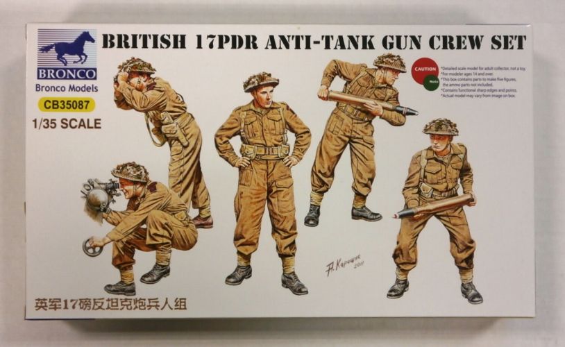 BRONCO 1/35 35087 BRITISH 17PDR ANTI-TANK GUN CREW SET