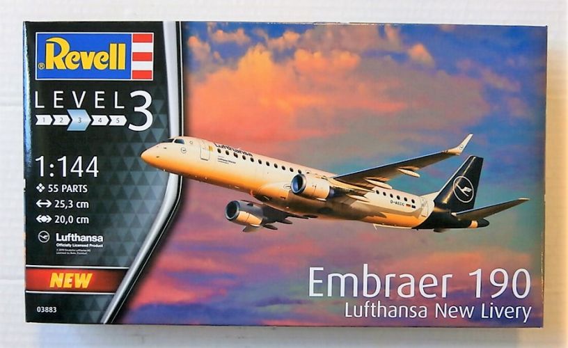 REVELL 1/144 03883 EMBRAER 190 LUFTHANSA NEW LIVERY