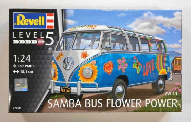 REVELL 1/24 07050 SAMBA BUS FLOWER POWER VW T1
