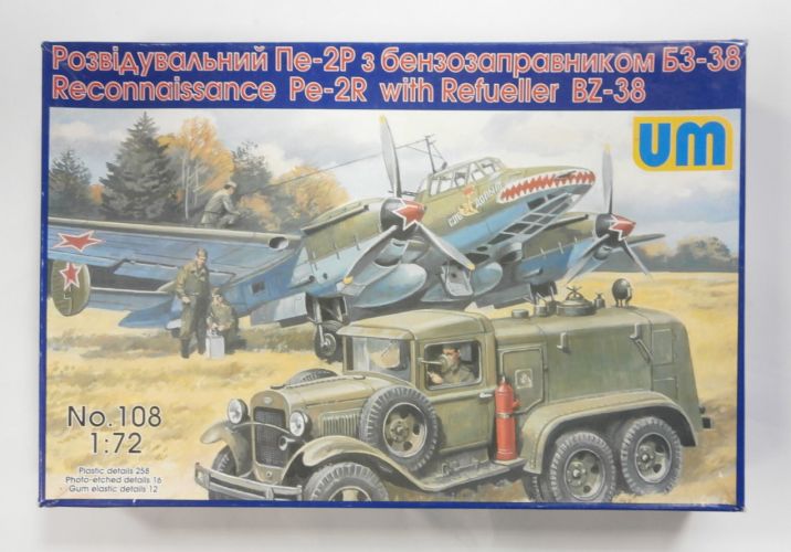 UNIMODEL 1/72 108 RECONNAISSANCE Pe-2R WITH REFUELLER BZ-38