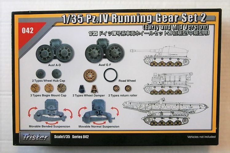 TRISTAR 1/35 35042 PZ.IV RUNNING GEAR SET 2 EARLY   MID VERSIONS