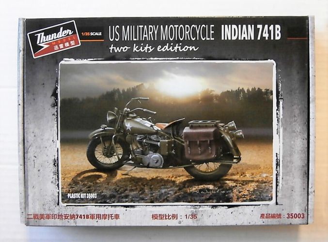 THUNDER MODEL 1/35 35003 US MILITARY MOTORCYCLE INDIAN 741B