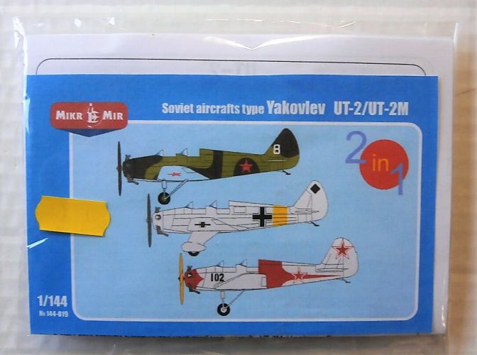 MICRO-MIR 1/144 144019 SOVIET AIRCRAFTS TYPE YAKOVLEV UT-2/UT-2M