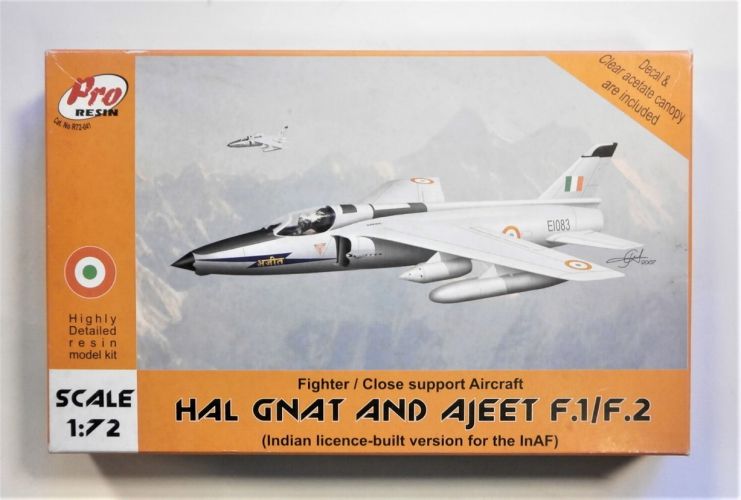 PRO RESIN 1/72 72-041 HAL GNAT AND AJEET F.1/F.2