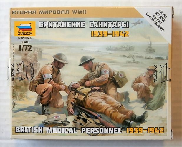 ZVEZDA 1/72 6228 BRITISH MEDICAL PERSONNEL 1939-1942