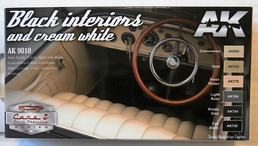 AK INTERACTIVE  9010 BLACK INTERIORS AND CREAM WHITE SET