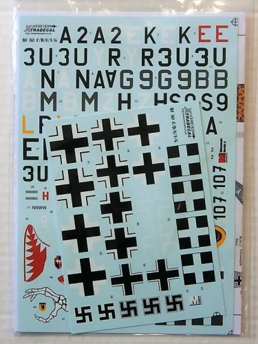 XTRADECAL 1/48 48183 MESSERSCHMITT Bf 110 C D E F G