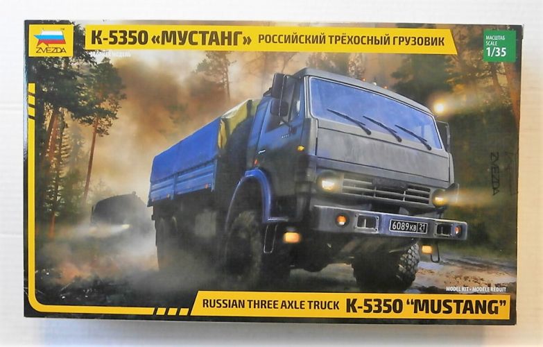ZVEZDA 1/35 3697 K-5350 MUSTANG RUSSIAN THREE AXLE TRUCK