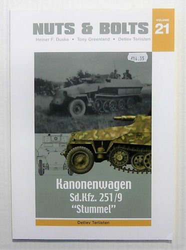 CHEAP BOOKS  ZB5120 NUTS   BOLTS VOLUME 21 KANONENWAGEN Sd.Kfz.251/9 STUMMEL - DETLEV TERLISTEN