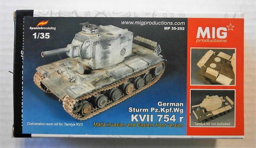 MIG PRODUCTIONS 1/35 35252 GERMAN STURM Pz.Kpf.Wg KVII 754 r