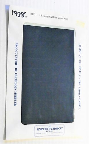   1978. EXPERTS CHOICE DECAL CF-7 U.S. INSIGNIA BLUE COLOUR FILM