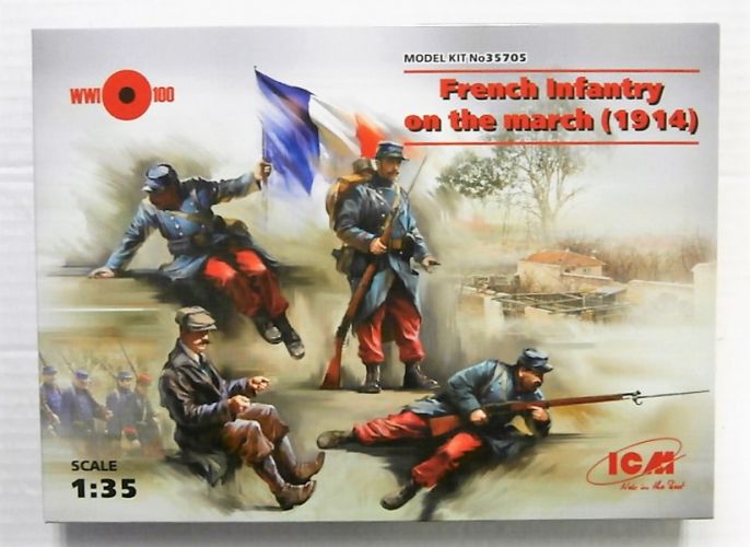 ICM 1/35 35705 FRENCH INFANTRY ON THE MARCH  1914 